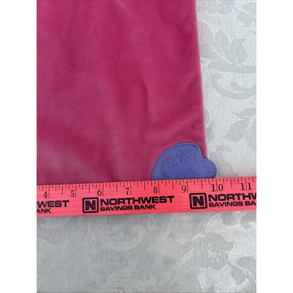 Bright Starts Crinkle Teething Blanket Bird Buterfly Cow Pig Pink with Purple - Picture 3 of 4